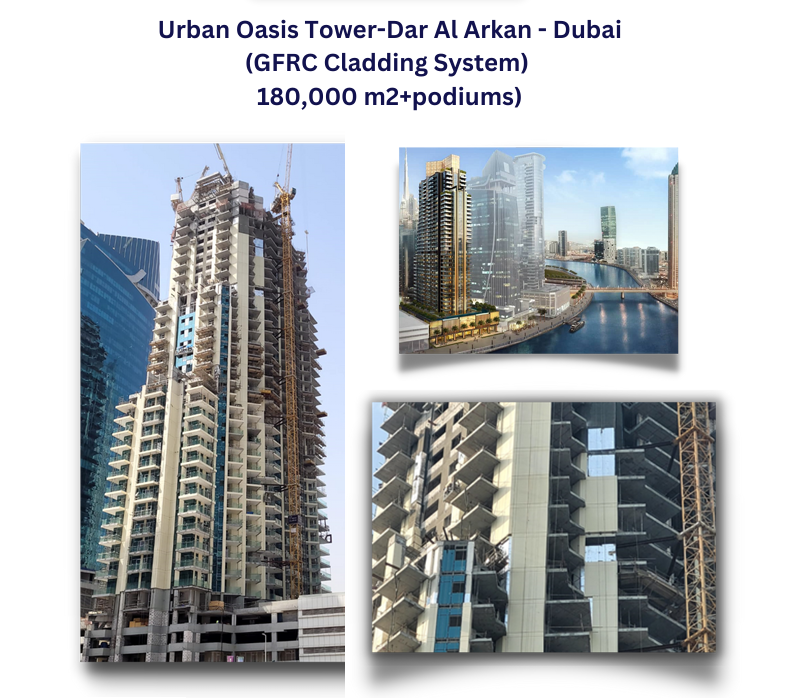 Urban Oasis development featuring ASGRC façade systems
